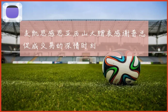 麦凯恩感恩亚历山大赠表感谢普总促成交易的深情时刻